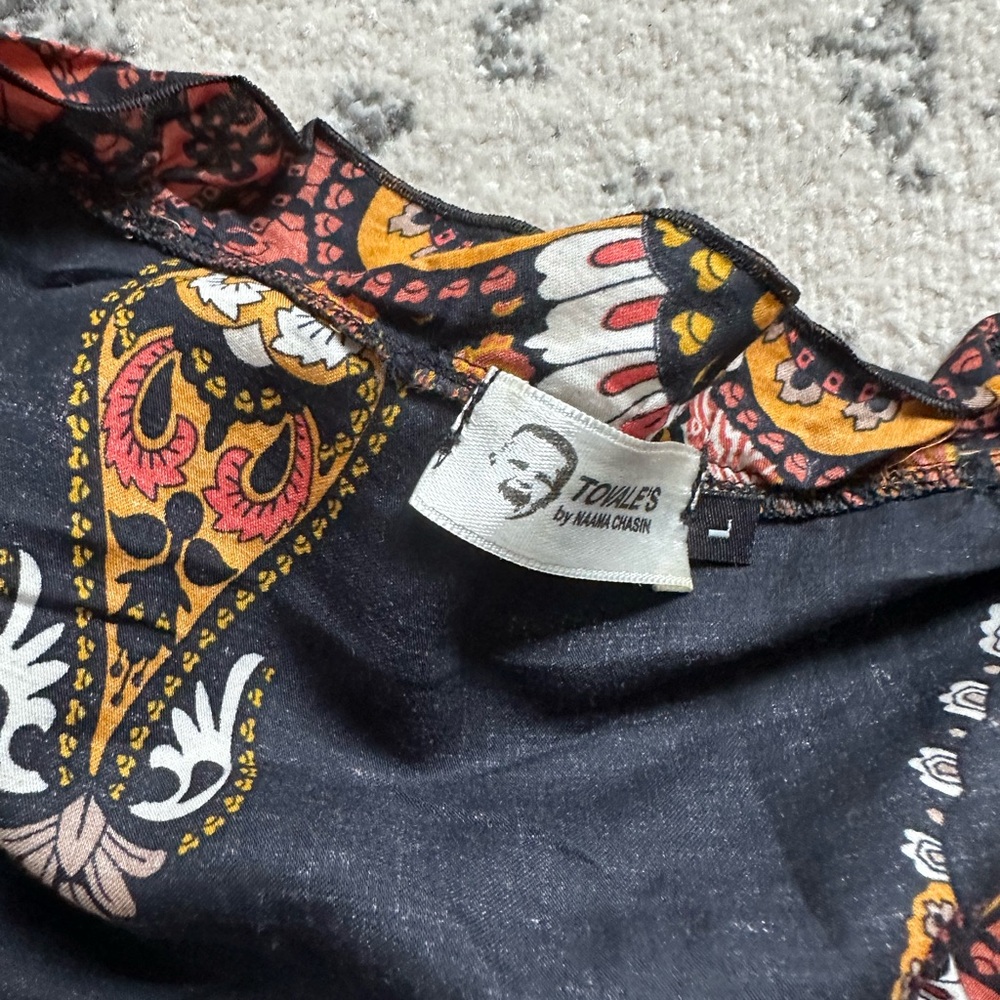 Tovle's Black and Multicolor Paisley Scarf